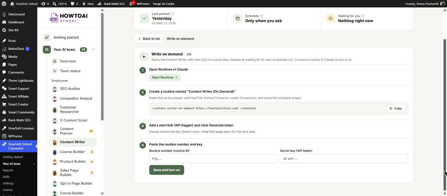 The Write on demand card with its four setup steps